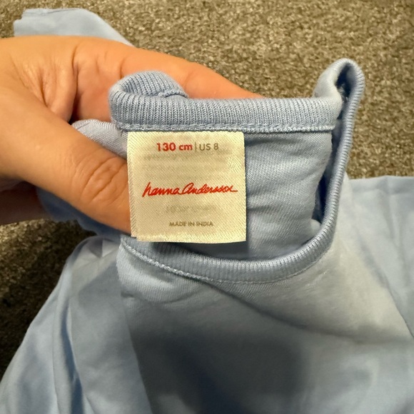 Hanna Andersson Light Purple Heart Pocket Dress Sz 130cm - Picture 4 of 4